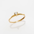 Impressive solitaire ring with a triangle diamond