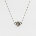 Evil eye pendant in white gold and diamonds