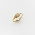 Gold ring of distinctive design with diamonds