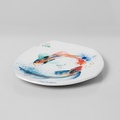 Sophisticated ceramic platter with koi fish