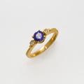 Engagement Ring With Tanzanite & Diamonds