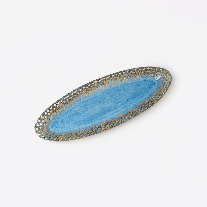 Long oval shape ceramic platter