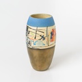 Striking stoneware ceramic vase