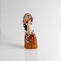 Ceramic Female Head With Eccentric Jewelry