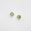 Aquamarine & diamond stud earrings
