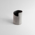 Minimal ceramic vase with a crackle-glazed surface
