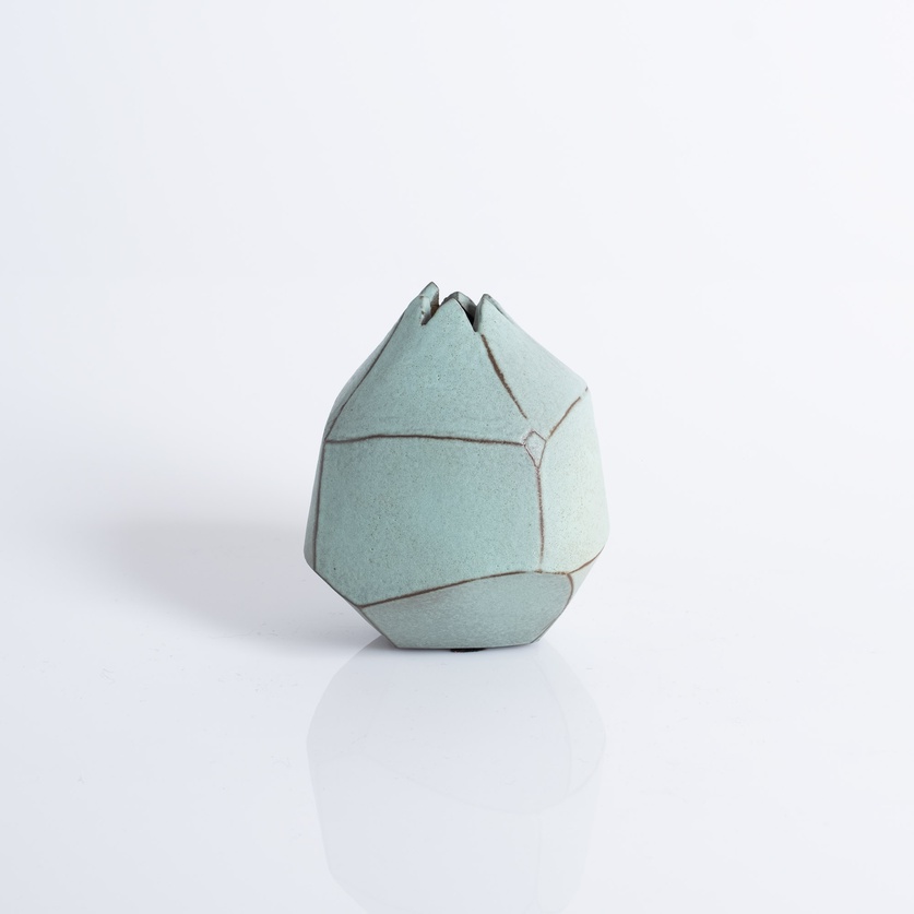 Teal faceted pomegranate