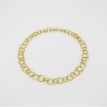 Gold necklace of classical beauty with hoops