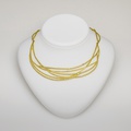 Impressive chenier necklace in gold and diamonds