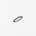 Discreet ring in silver and gold inlay with ruby