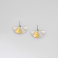 Beautiful earrings in silver and gold with blue topaz