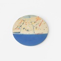Beautifully colored round ceramic platter