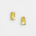 Ασημένια σκουλαρίκια με ένθετο χρυσό και μαργαριτάρια