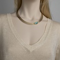 Modern aquamarine necklace