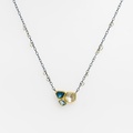 Εξαιρετικό κολιέ με aquamarine, blue topaz & quartz