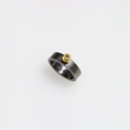 Statement rose-cut diamond ring in silver and gold