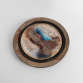 Round ceramic raku platter