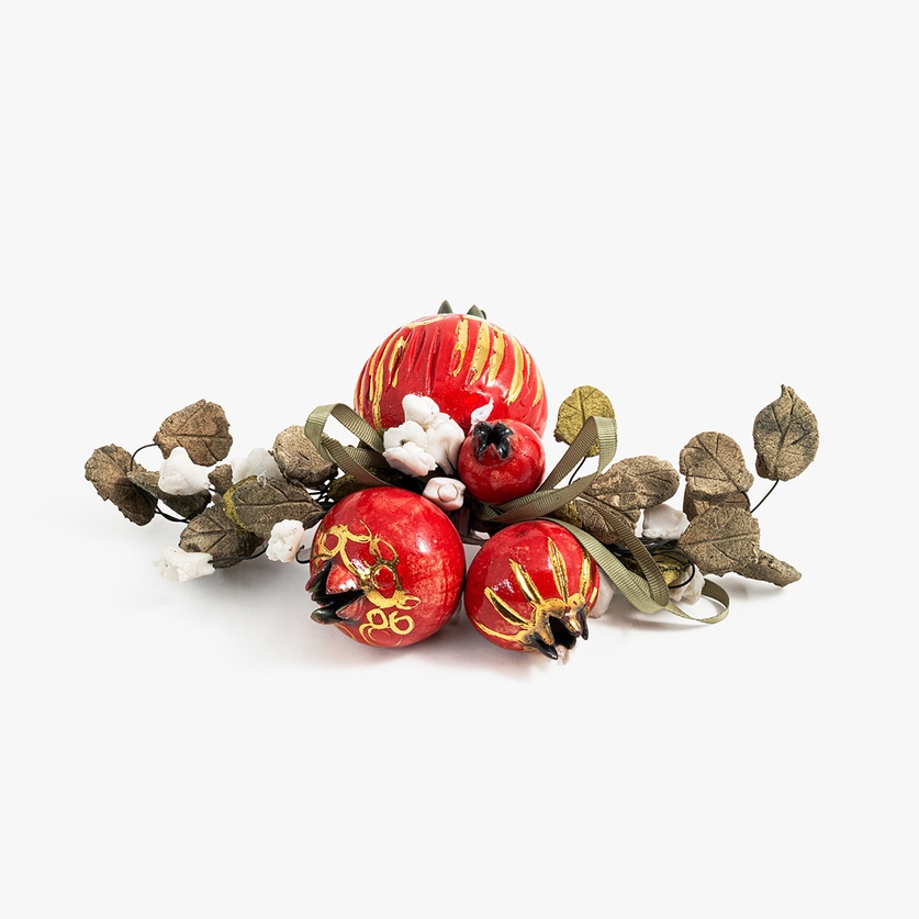 Διακοσμητική σύνθεση με κεραμικά ρόδια