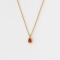 Pink gold "drop" pendant with ruby