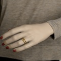 Σπειροειδές δαχτυλίδι σε χρυσό Κ14 με διαμάντι (μικρό μέγεθος)